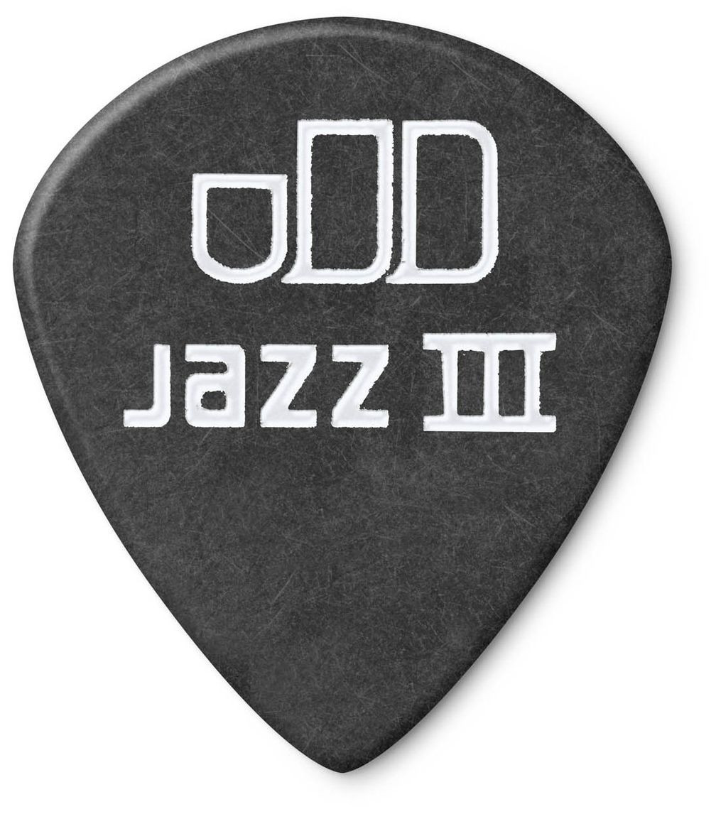 Galerijní obrázek č.3 Tvrdost do 2.0 DUNLOP Tortex Pitch Black Jazz III Pick 1,35mm - 12 ks