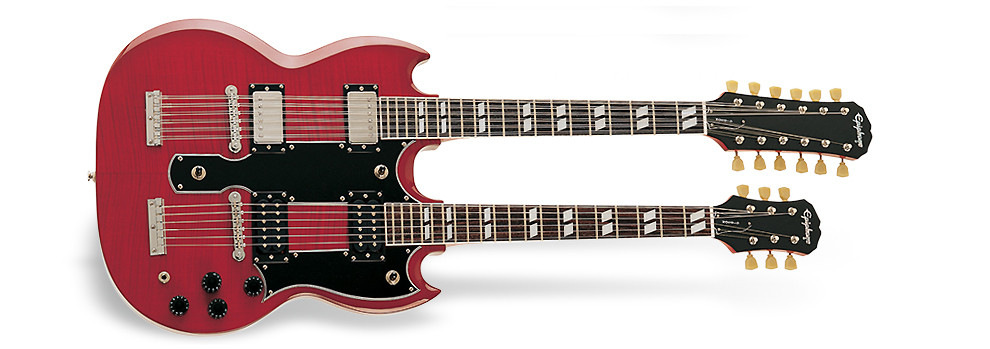 Hlavní obrázek SG EPIPHONE G-1275 Custom, Rosewood Fingerboards, DOUBLE NECK - Worn Cherry