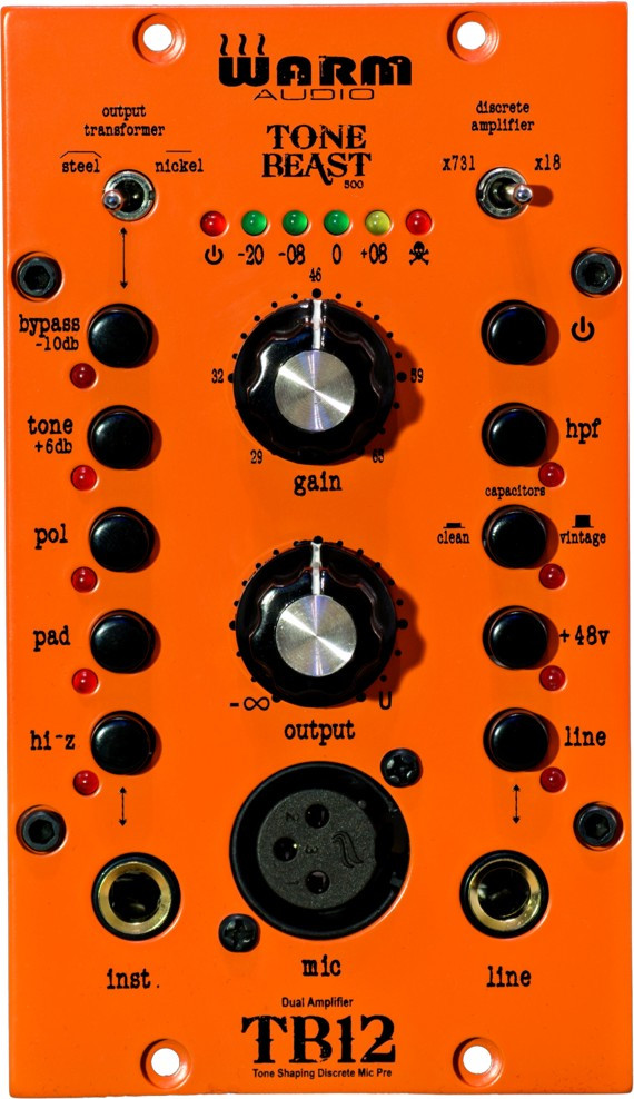 Hlavní obrázek API 500 a RackPack předzesilovače WARM AUDIO TB12 500