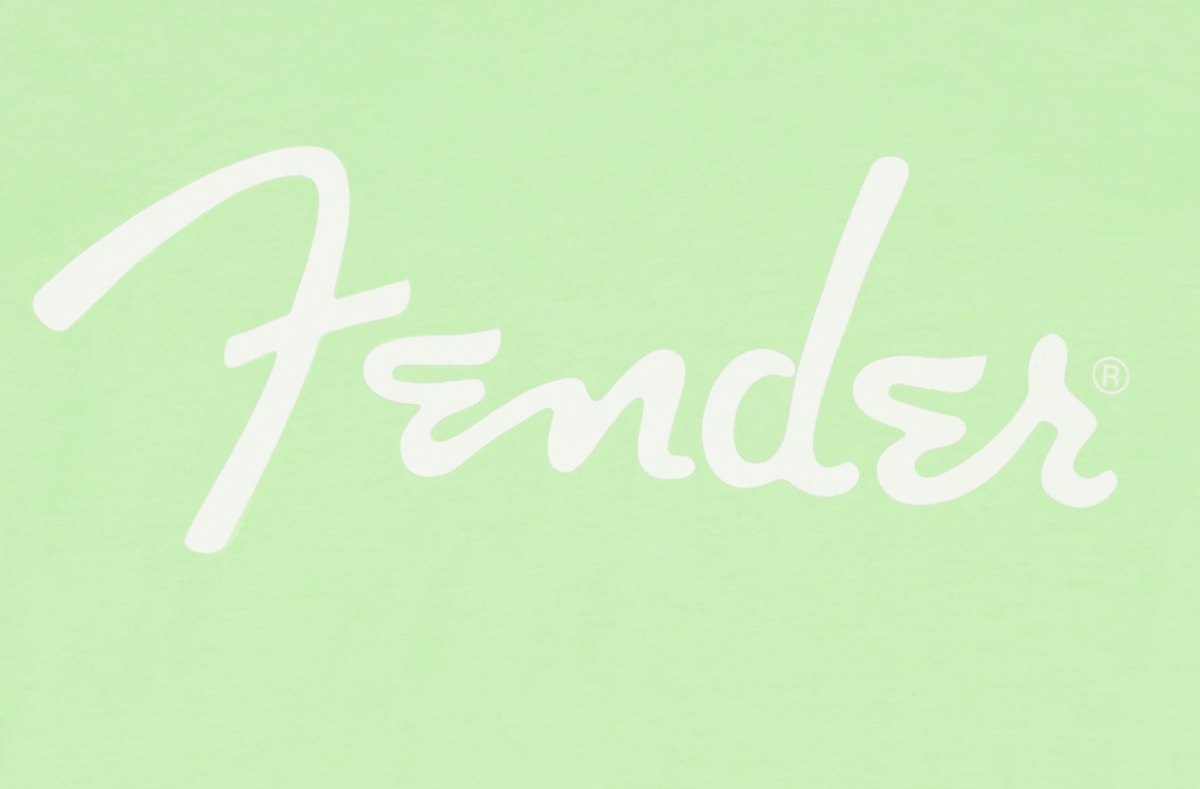 Galerijní obrázek č.1 Oblečení a dárkové předměty FENDER Spaghetti Logo T-Shirt, Surf Green, S