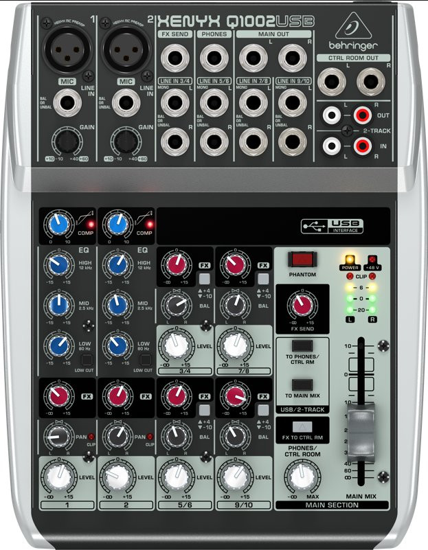 Hlavní obrázek Mixážní pulty bez efektu BEHRINGER XENYX Q1002USB