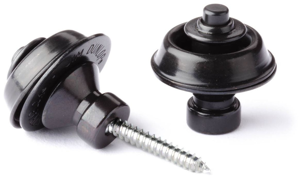 Hlavní obrázek Příslušenství DUNLOP Straplok Strap Retainers Traditional - Black Oxide