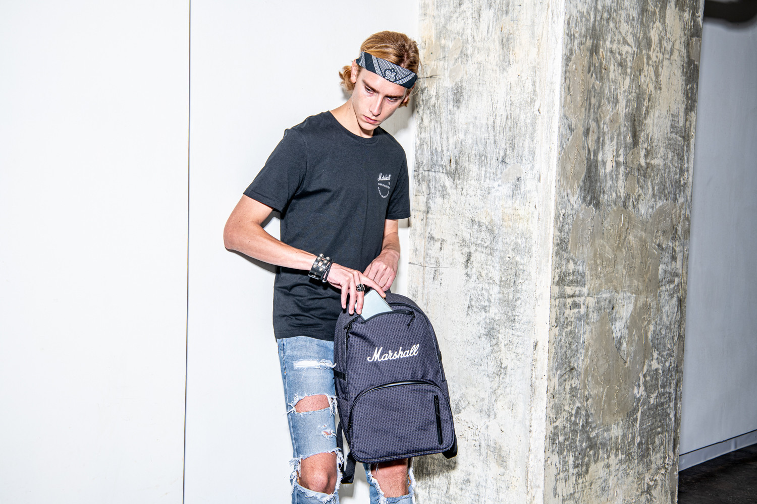 Galerijní obrázek č.10 Batohy MARSHALL Underground Backpack Black/White