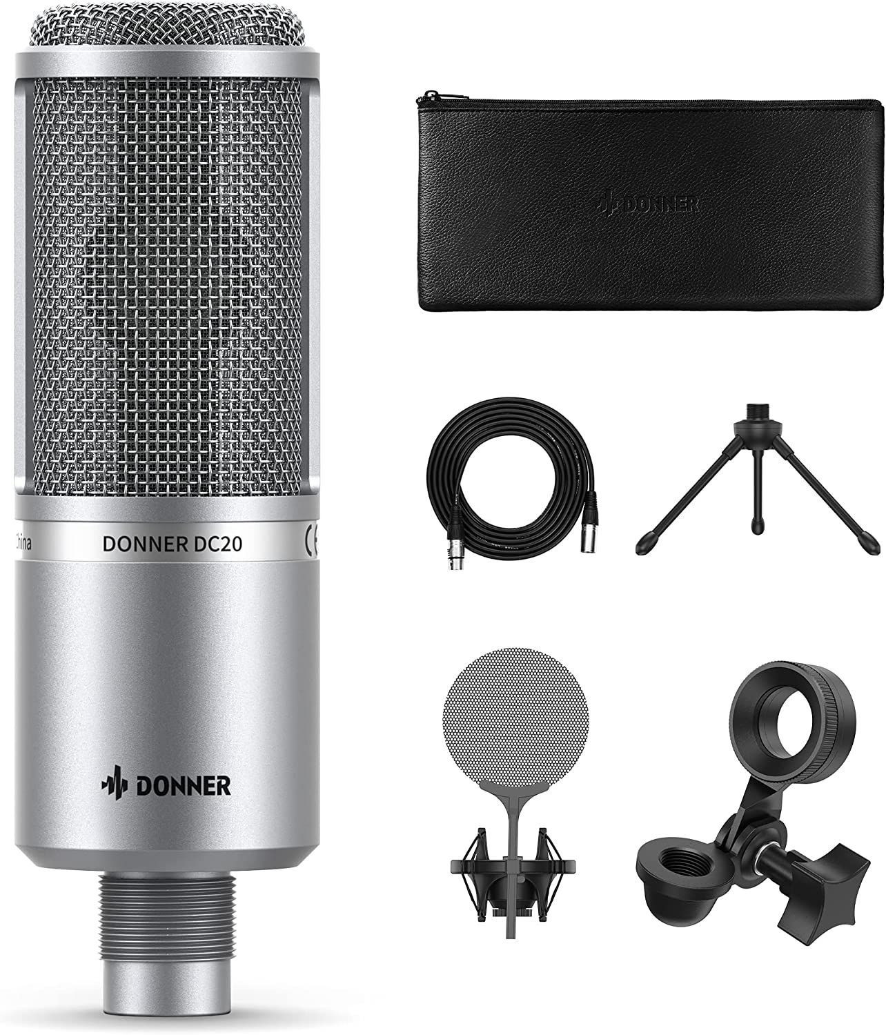 Hlavní obrázek Velkomembránové kondenzátorové mikrofony DONNER DC-20 set