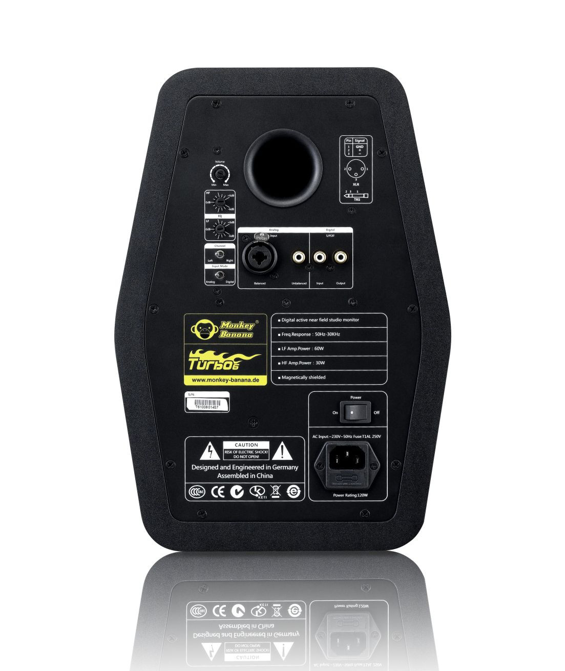 Galerijní obrázek č.1 Aktivní monitory s AES / SPDIF / USB digitálním vstupem MONKEY BANANA Turbo 6 Black