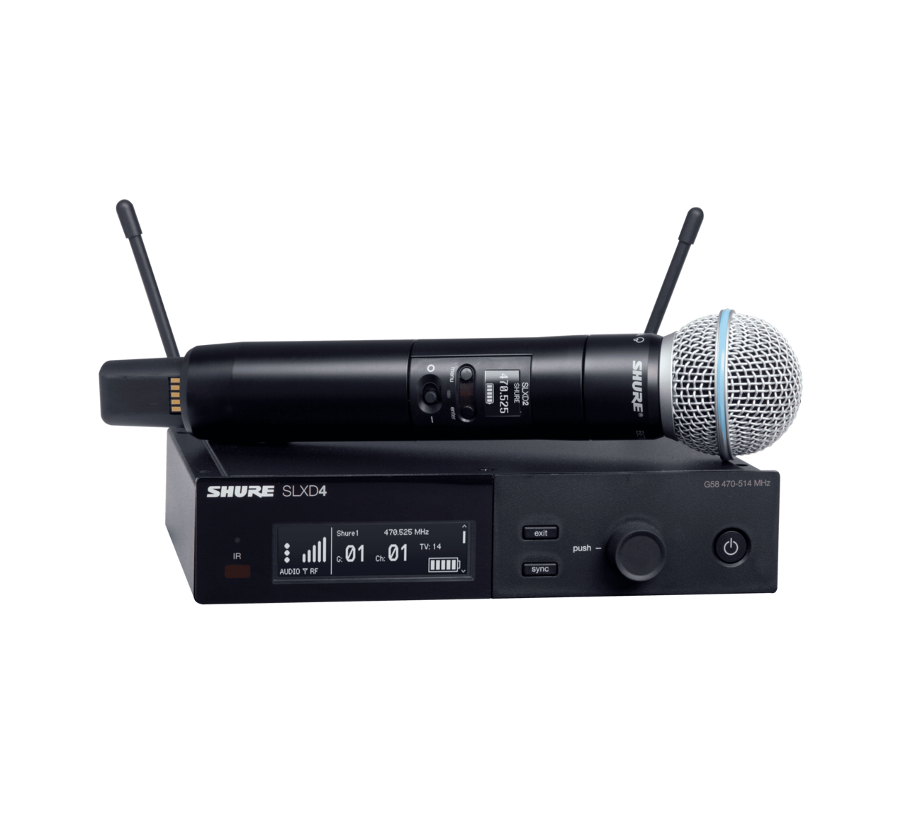 Hlavní obrázek S ručním mikrofonem SHURE SLXD24E/B58-H56