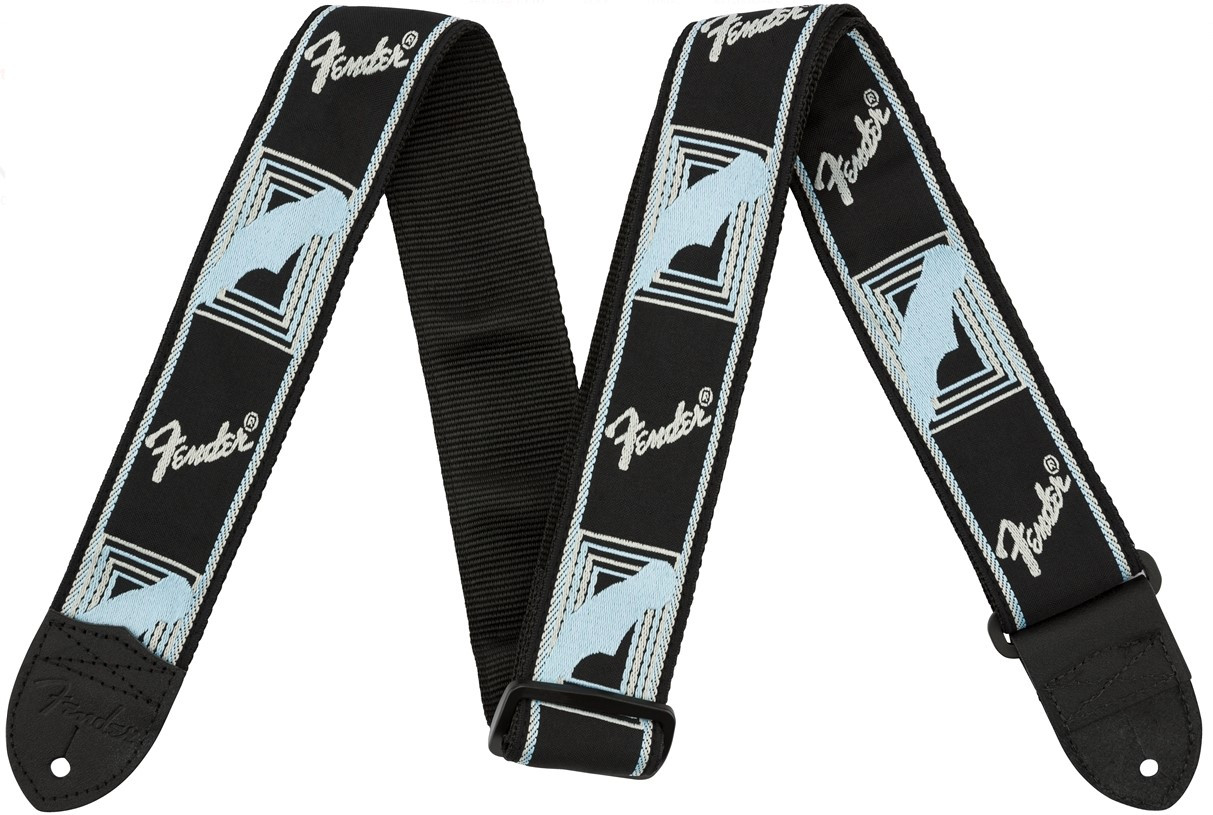 Hlavní obrázek Nylonové/textilní FENDER Jackquard Monogrammed Strap Black / Grey Blue