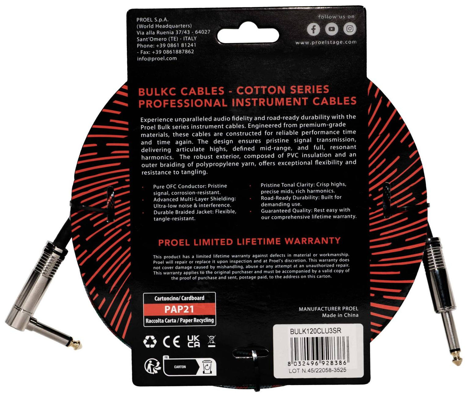 Galerijní obrázek č.1 1-4m PROEL BULK120CLU3SR