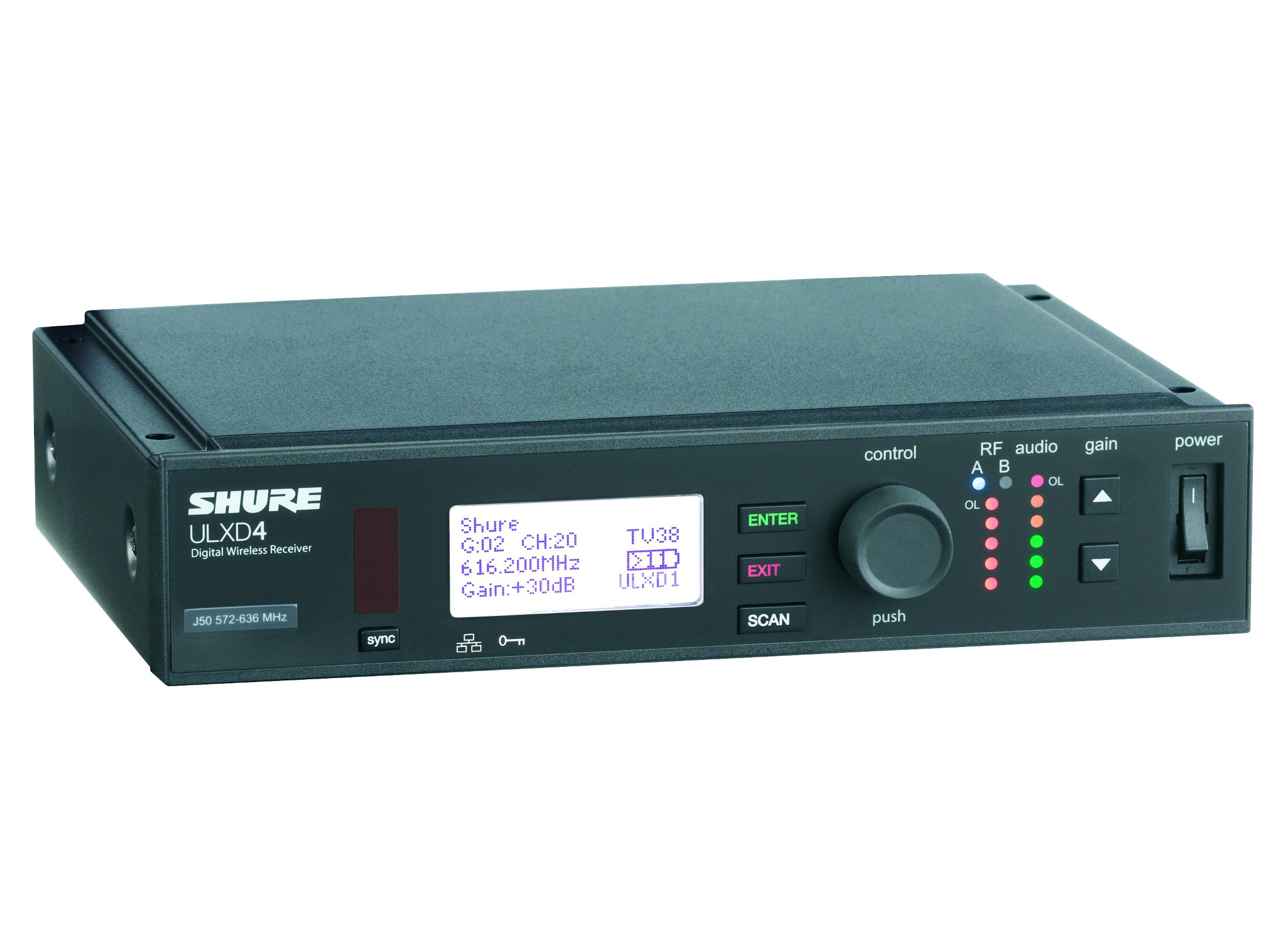 Hlavní obrázek Samostatné přijímače k bezdrátovým systémům SHURE ULXD4E-H51 (534-598 MHz)