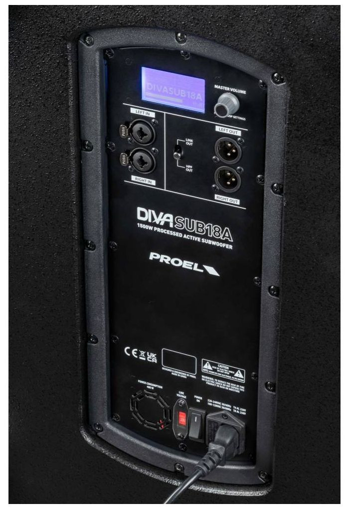 Galerijní obrázek č.5 Aktivní subwoofery PROEL DIVASUB18A