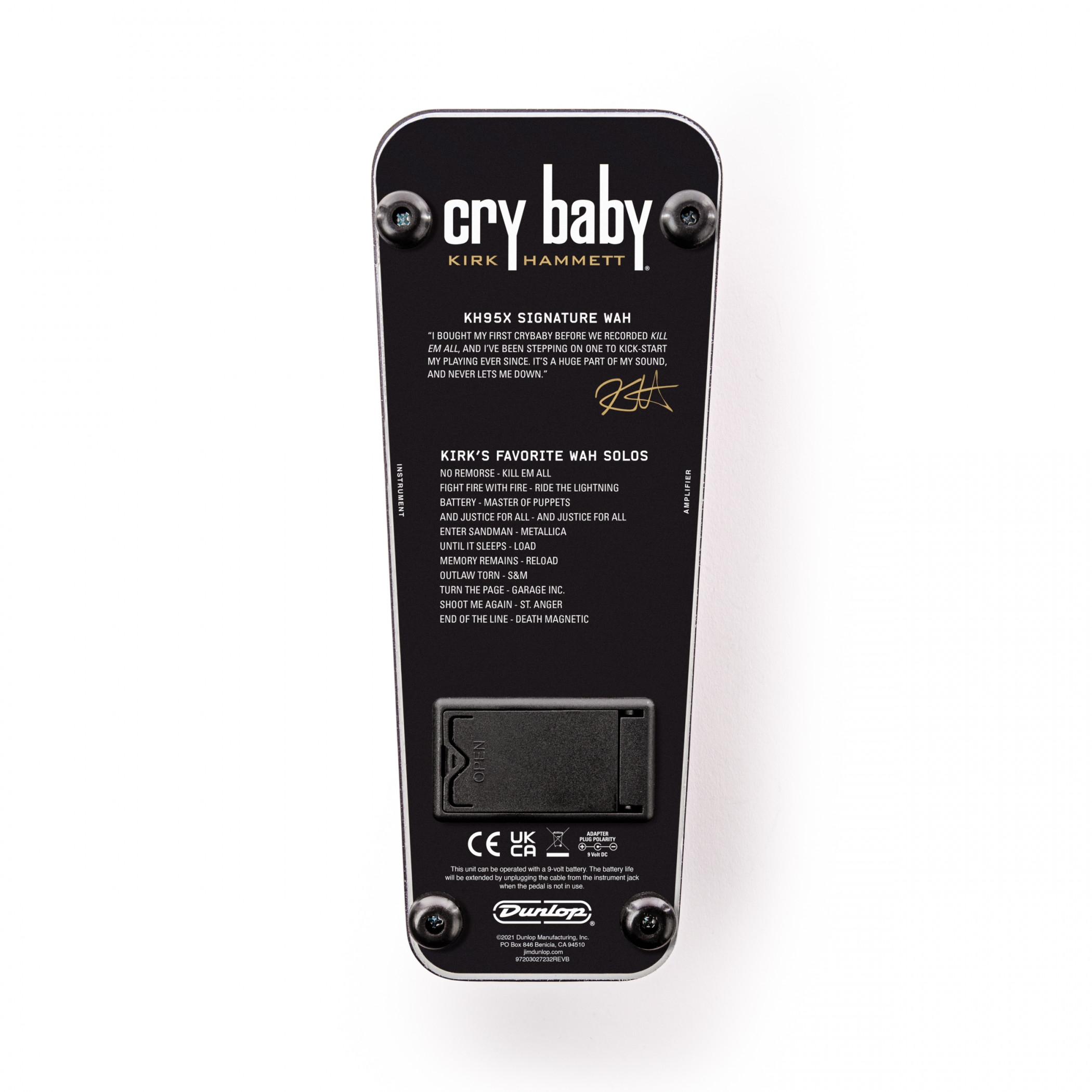 Galerijní obrázek č.5 Wah-wah DUNLOP KH95X Kirk Hammett Collection Cry Baby Wah