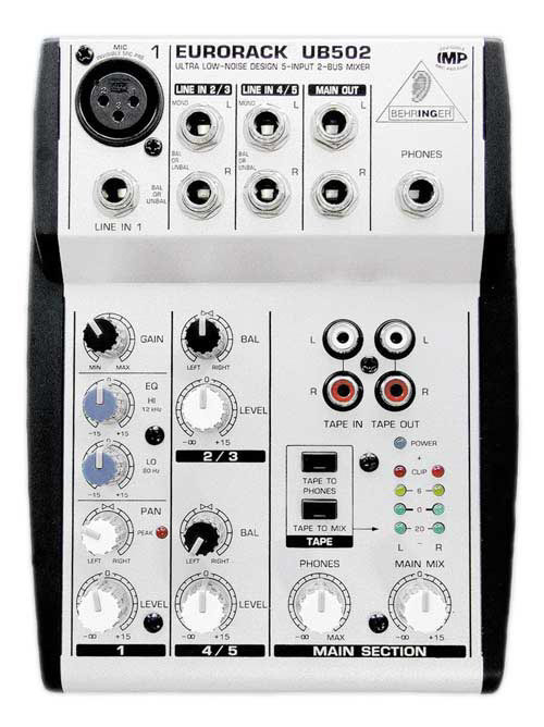 Hlavní obrázek Mixážní pulty bez efektu BEHRINGER EURORACK UB502