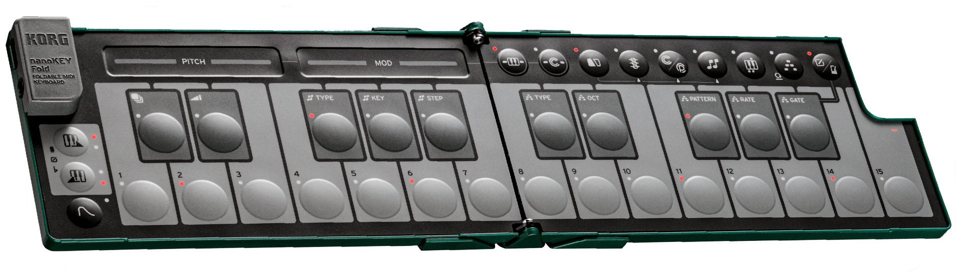 Galerijní obrázek č.5 MIDI keyboardy KORG nanoKEY Fold Alpine Green