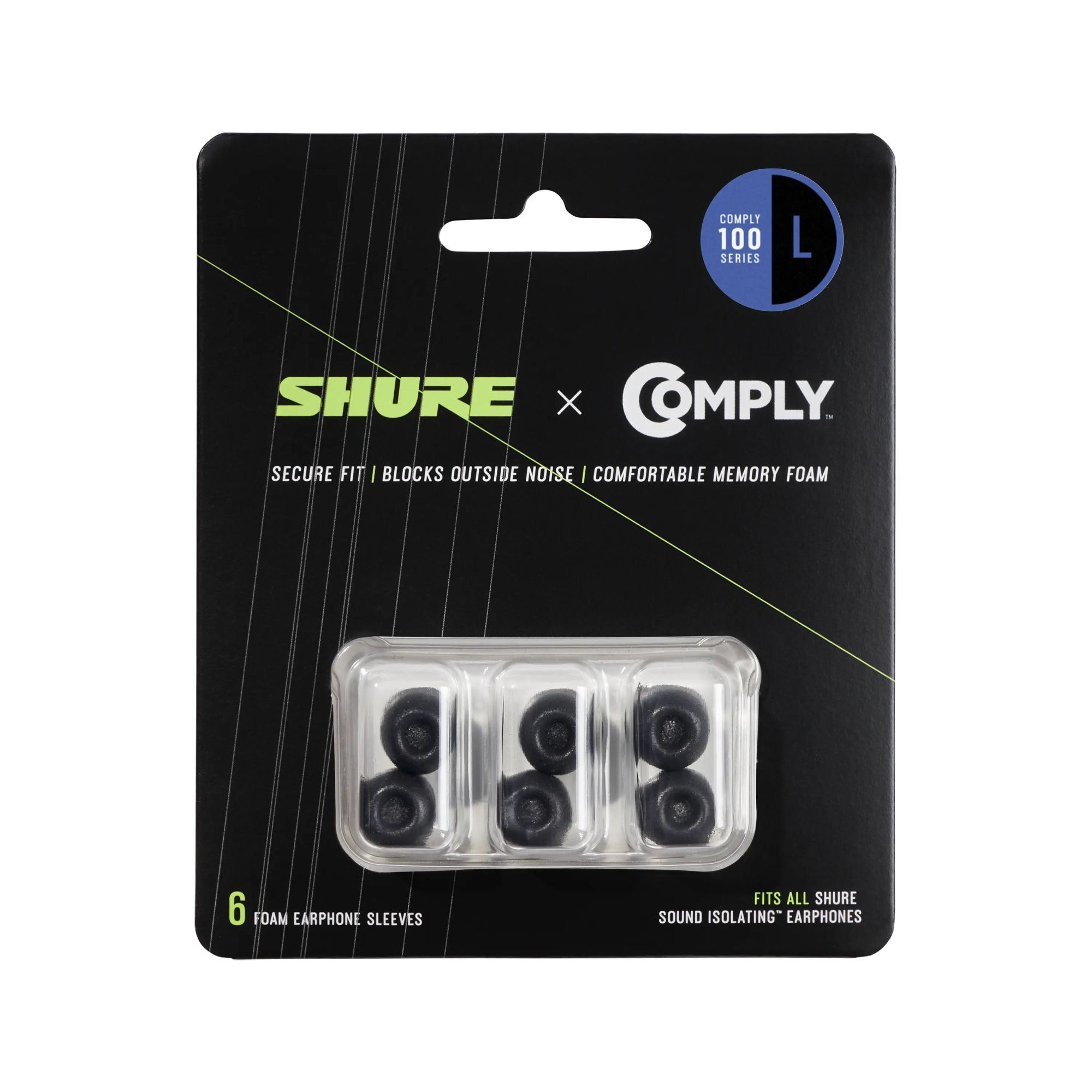Galerijní obrázek č.1 Náhradní náušníky pro sluchátka SHURE EACYF1-6L (3 páry - Large)