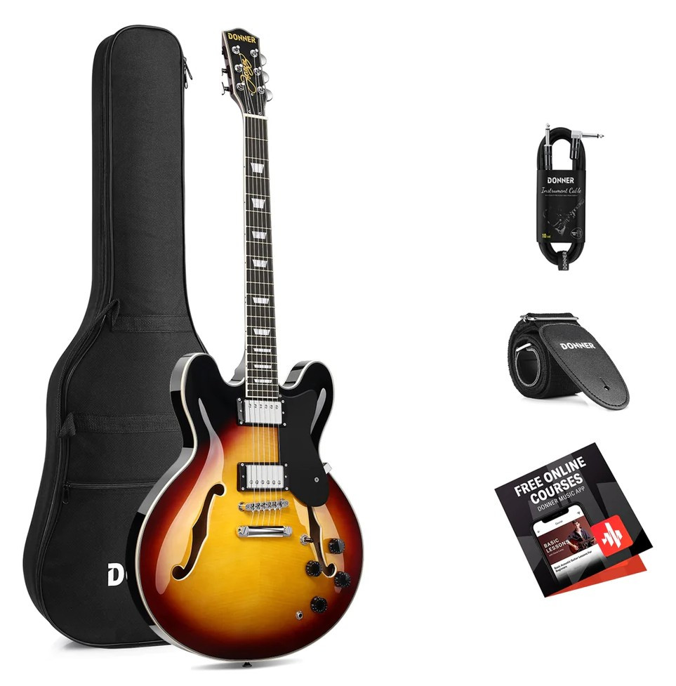 Hlavní obrázek Elektrické sety DONNER DJP-1000 Jazz LP - Sunburst