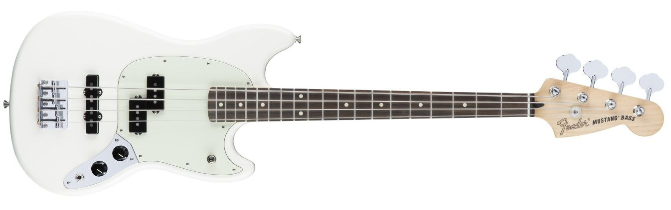 Hlavní obrázek JB modely FENDER Mustang Bass PJ Olympic White Rosewood