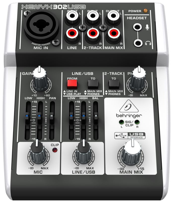 Hlavní obrázek Mixážní pulty bez efektu BEHRINGER XENYX 302USB