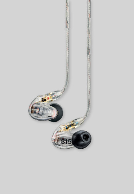 Hlavní obrázek Sluchátka do uší a pro In-Ear monitoring SHURE SE315-CL-E průsvitné