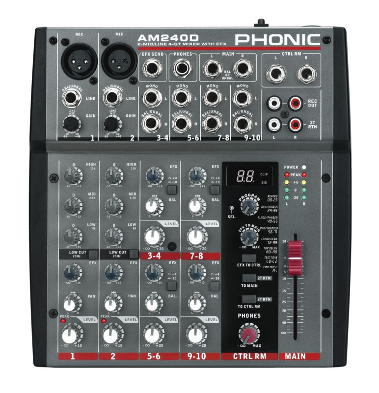 Hlavní obrázek Mixážní pulty s efektem PHONIC AM 240D