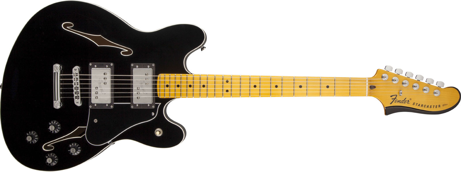 Hlavní obrázek Semiakustické a jazzové FENDER Starcaster, Maple Fingerboard - Black