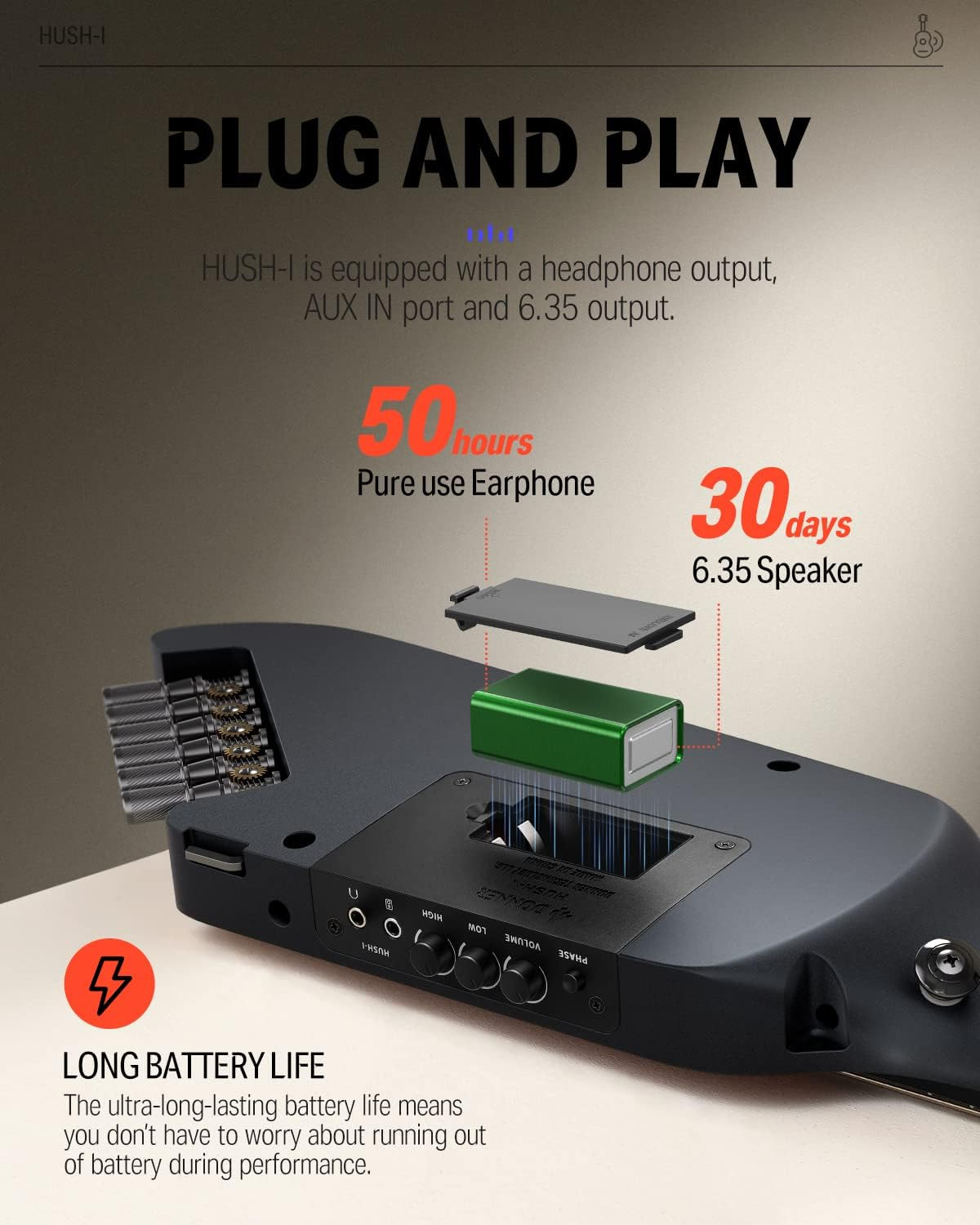 Galerijní obrázek č.15 Elektrické sety DONNER HUSH-I - Maple Black