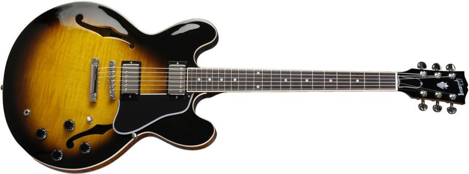 Hlavní obrázek Semiakustické a jazzové GIBSON ES-335 DOT Reissue Vintage Sunburst, Nickel hardware
