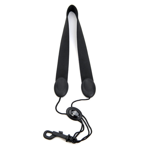 Hlavní obrázek Popruhy a řemeny RICO SJA13 Fabric Sax Strap with Plastic Snap Hook - Black
