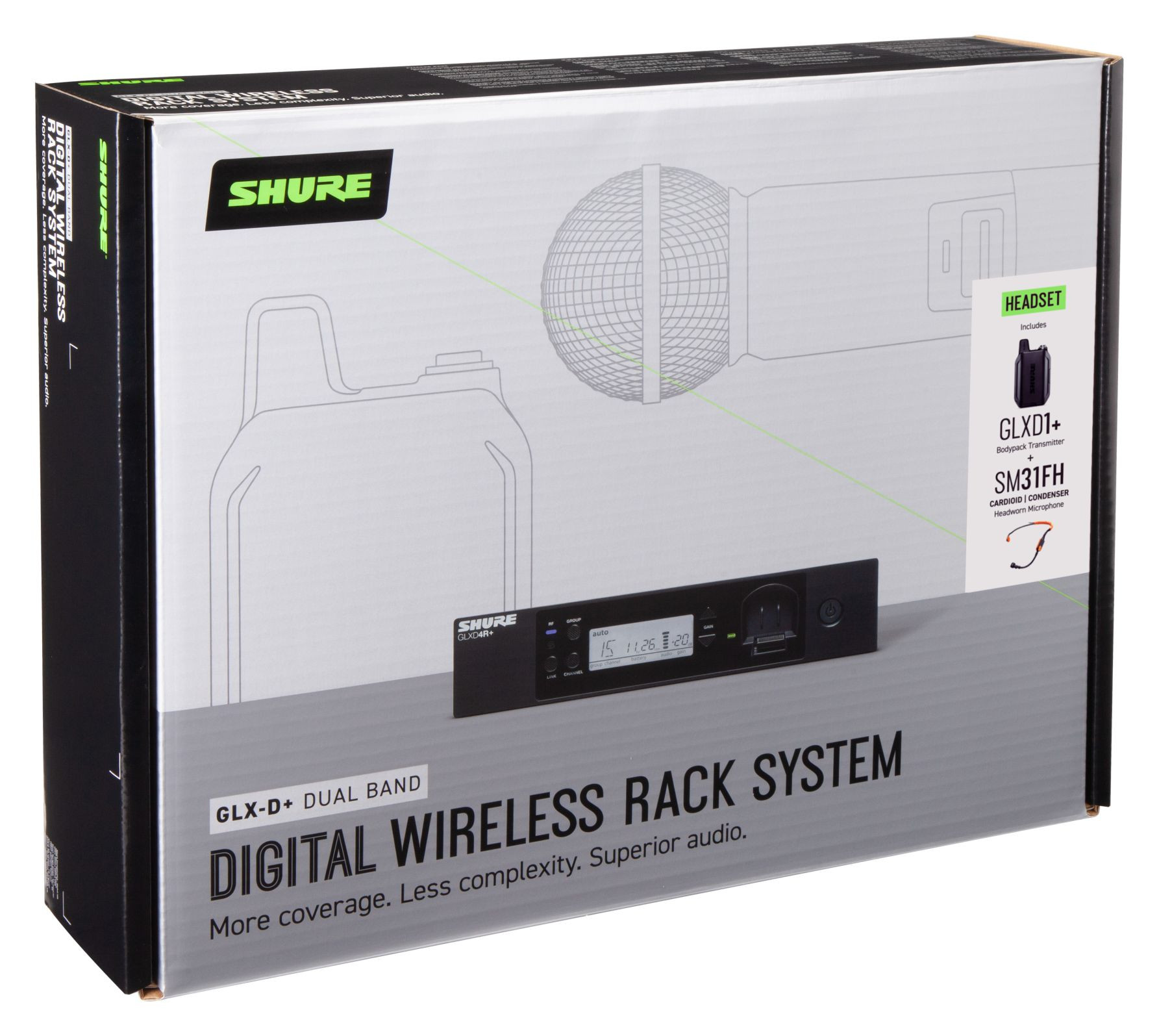 Galerijní obrázek č.1 S hlavovým mikrofonem SHURE GLXD14R+/SM31