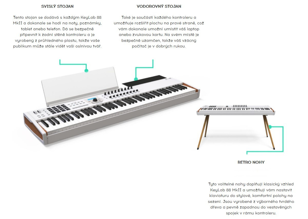 Galerijní obrázek č.6 MIDI keyboardy ARTURIA KeyLab 88 MkII