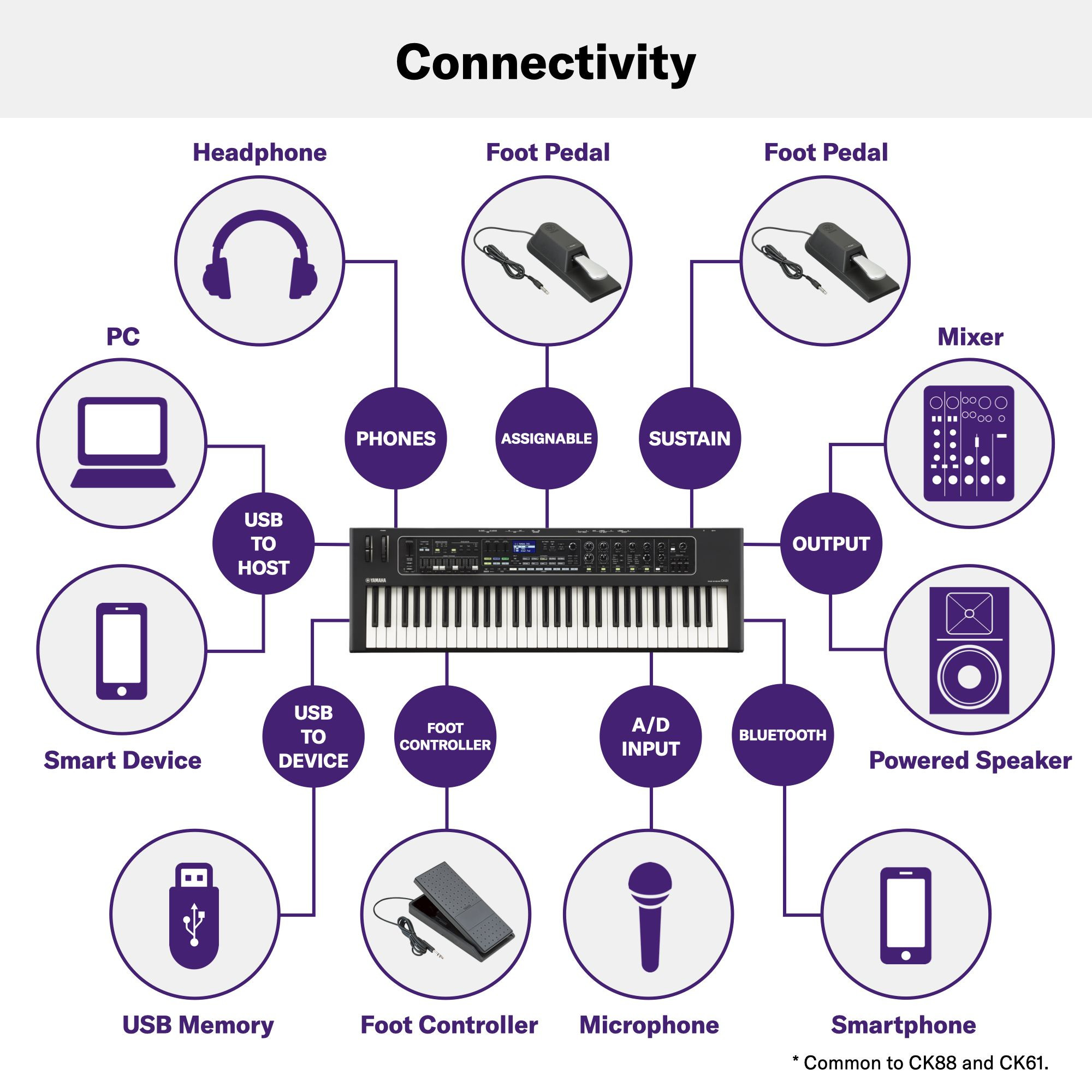 Galerijní obrázek č.7 Keyboardy s dynamikou YAMAHA CK61 Stage Keyboard