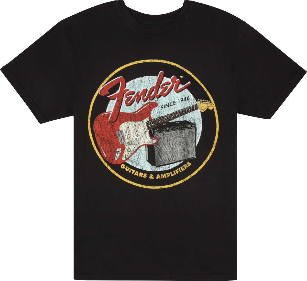 Hlavní obrázek Oblečení a dárkové předměty FENDER 1946 Guitars & Amplifiers T-Shirt, Vintage Black, XXL