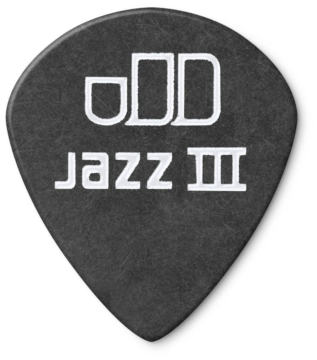 Galerijní obrázek č.3 Tvrdost  0.88 DUNLOP Tortex Pitch Black Jazz III Pick .88mm - 12 ks