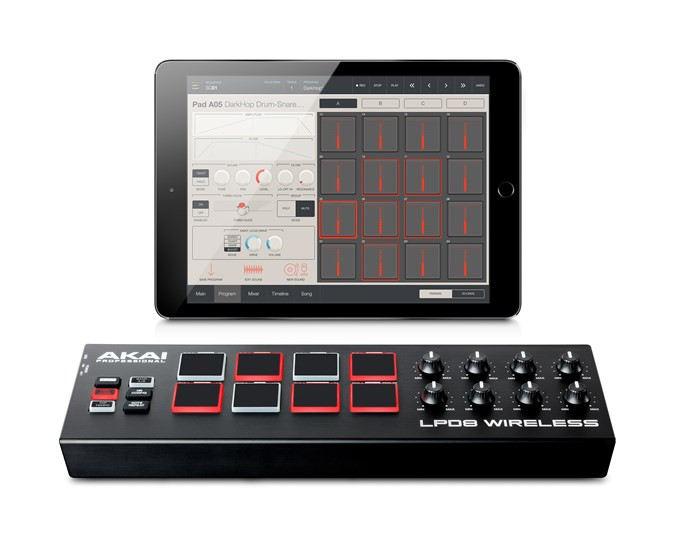 Galerijní obrázek č.3 MIDI kontrolery AKAI LPD 8 Wireless