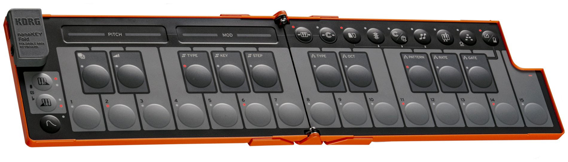 Galerijní obrázek č.5 MIDI keyboardy KORG nanoKEY Fold Lava Orange