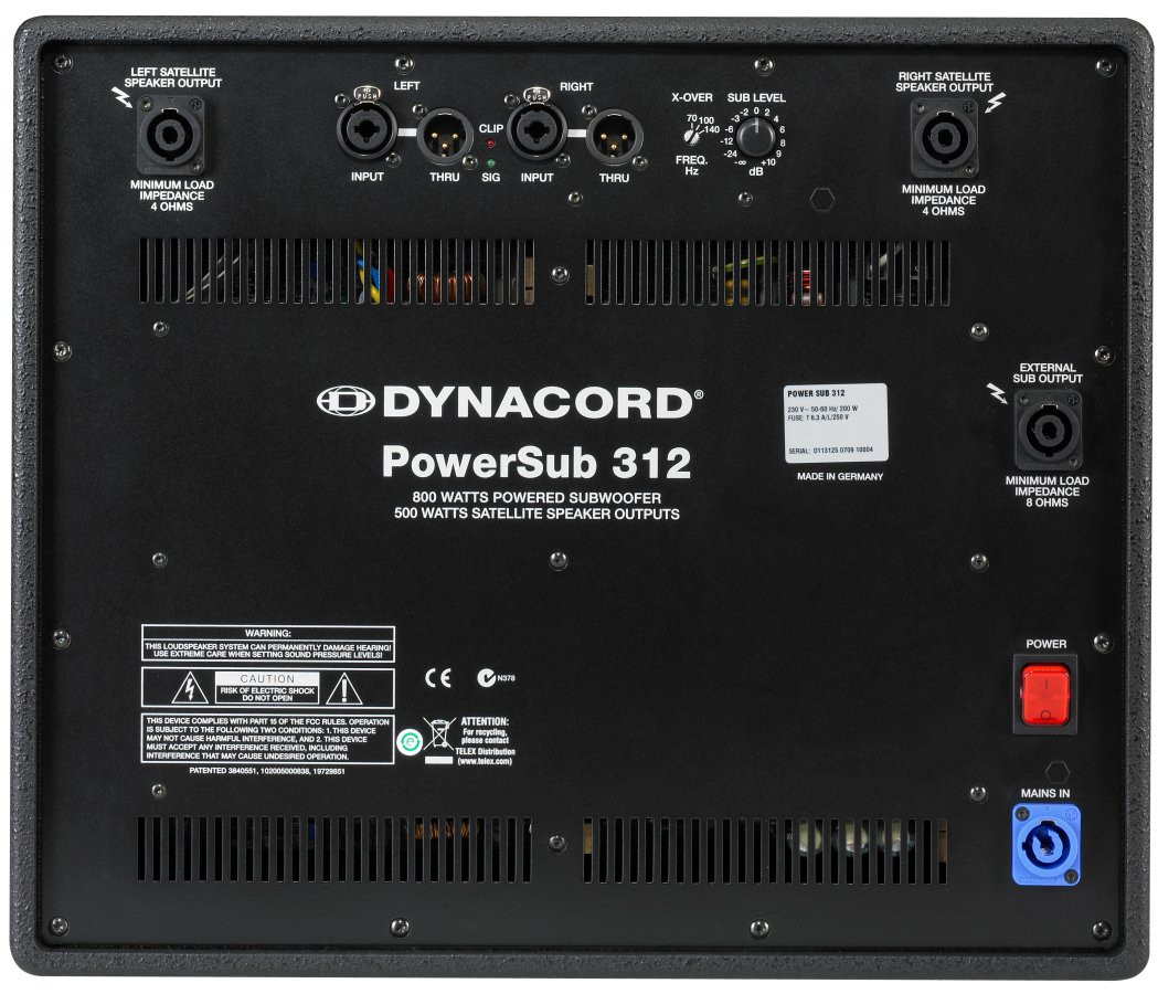Galerijní obrázek č.2 Aktivní subwoofery DYNACORD PowerSub 312