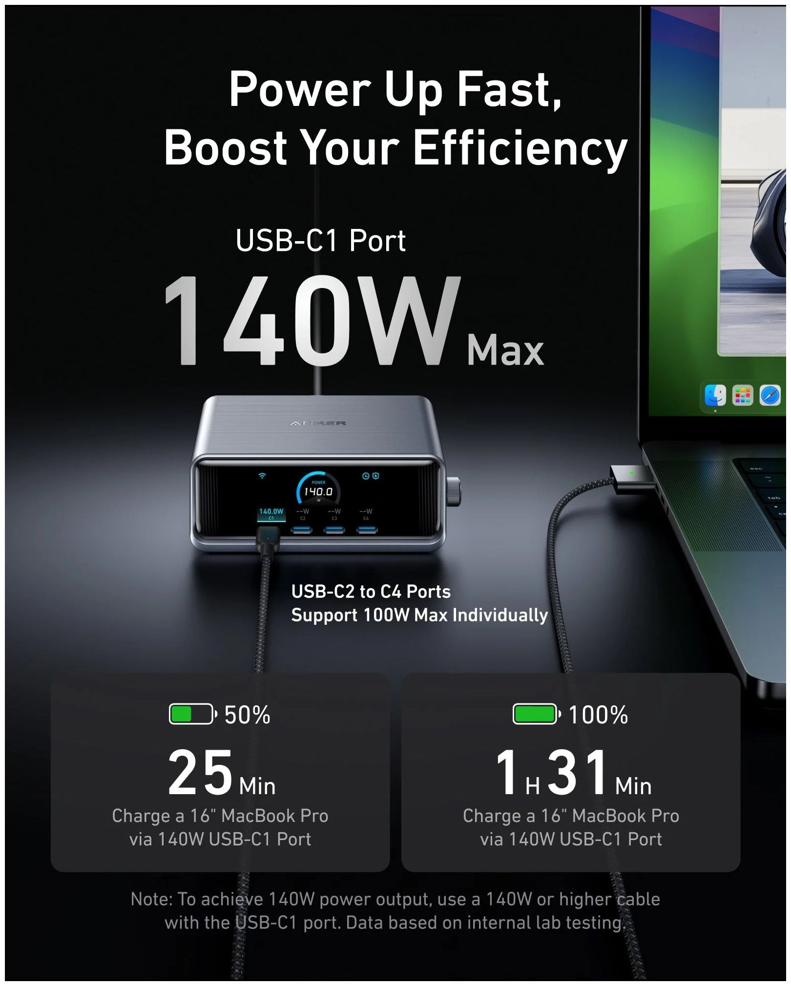 Galerijní obrázek č.2 Powerbanky a nabíječky ANKER Prime Charger 250W, 6 Ports, GaNPrime