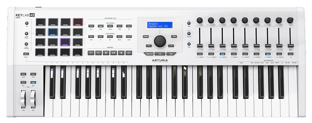 Hlavní obrázek MIDI keyboardy ARTURIA KeyLab 61 MkII White