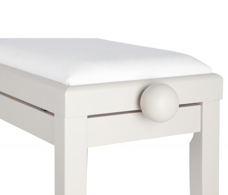 Galerijní obrázek č.3 Stoličky a sedáky PROLINE Klavírní stolička - Bílá krémová matná