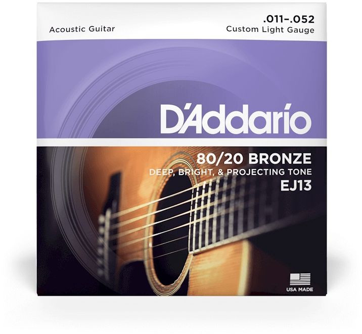 Hlavní obrázek Tvrdost .011 D'ADDARIO EJ13 Bronze Custom Light 11-52
