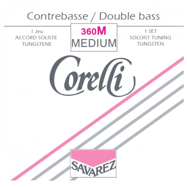 Hlavní obrázek Struny SAVAREZ 360M Corelli Double Bass Tungsten Solo Set - Medium