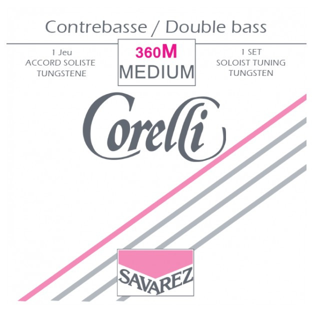 Hlavní obrázek Příslušenství SAVAREZ 360M Corelli Double Bass Tungsten Solo Set - Medium