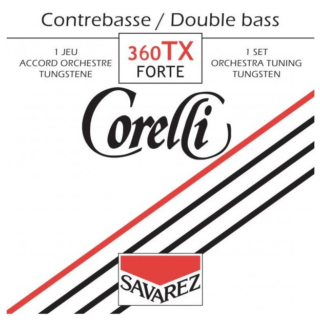 Hlavní obrázek Struny SAVAREZ 360TX Corelli Double Bass Tungsten Solo Set - Forte