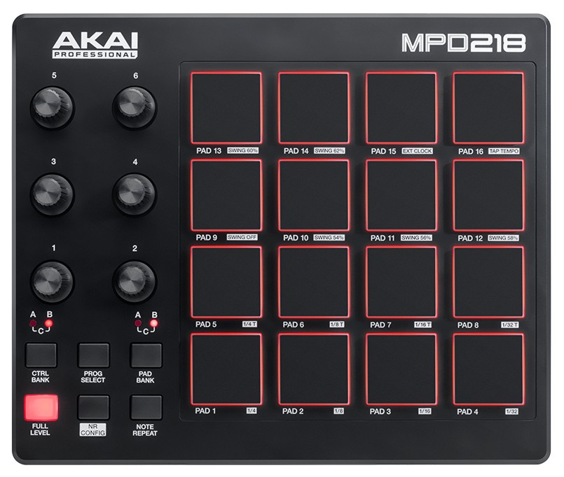 Hlavní obrázek MIDI kontrolery AKAI MPD218