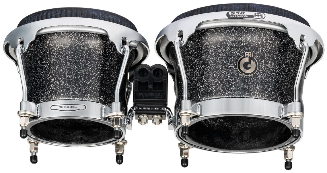 Hlavní obrázek Bonga MEINL DG400MS Artist Bongo Diego Galé 7” & 8 1/2” REMO Black Calfskin Skyndeep - Midnight Star