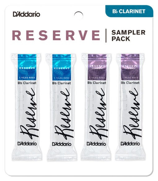 Rico DRS-C355 Reserve Reed Sampler Pack - Bb Clarinet 3.5+/4.0 - 4-Pack