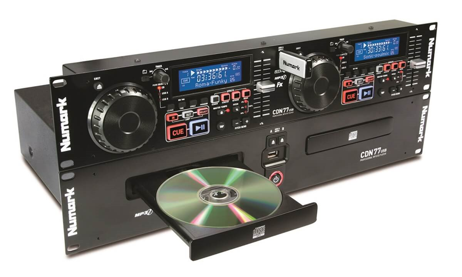 Hlavní obrázek Profesionální CD/DVD/USB/SD/MC přehrávače NUMARK CDN77 USB