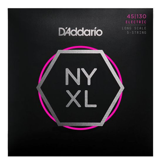 Levně D'Addario NYXL Regular Light 5-String 45-130