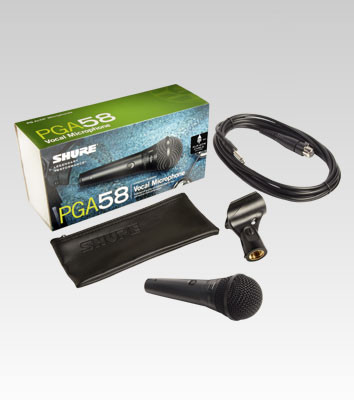 Hlavní obrázek Dynamické pódiové vokální mikrofony SHURE PGA58-QTR (PG ALTA)