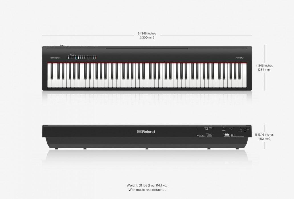 Hlavní obrázek Digitální piana ROLAND FP-30 WH Set