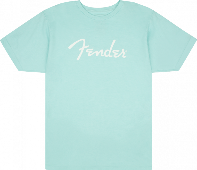 Levně Fender Spaghetti Logo T-Shirt, Daphne Blue, S
